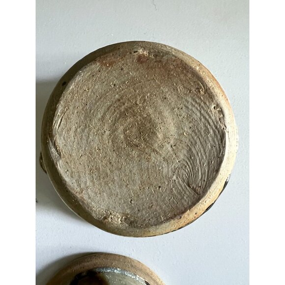 Vtg Studio Art Pottery Lidded 1Qt Casserole w/ Handles Crock Earthy Hygge - Picture 8 of 16